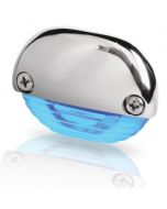 Hella Marine Blue LED Easy Fit Gen2 Waterproof Step Light – Polished Stainless Steel Cap – 12-24VDC (2JA 958 126-131
