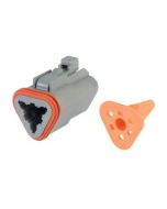 Hella Mining 9.HM4942 3-Way Male DT Connector (Incl. Wedge) - Pack of 15