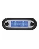 Hella 95951065 LED Wide Rim Rectangular Courtesy Lamp - Clear Lens, (Blue Light)