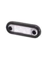 Hella 95968080 LED Wide Rim Rectangular Courtesy Step Lamp - Clear Lens, (White Light)