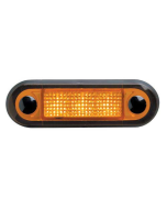 Hella 95951001 LED Narrow Rim Rectangular Courtesy Lamp, 24V, Red Lens (Red Light)