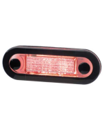 Hella 95968070 LED Wide Rim Rectangular Courtesy Step Lamp - Clear Lens, (Red Light)