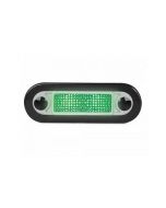 Hella 95968090 LED Wide Rim Rectangular Courtesy Step Lamp - Clear Lens, (Green Light)