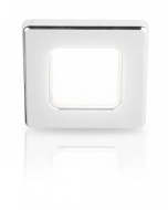 Hella 2JA015014021 EuroLED 75 Square, Chrome-Plated Plastic Rim -12V DC (White Lamp)