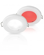 Hella 2JA015247511 EuroLED 75 Dual Colour White Plastic Rim, Spring Mount -12V DC (White/Red)