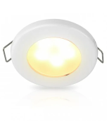 Hella 2JA958109511 EuroLED 75 Down Lights Spring Clip Mount White Plastic Rims - 12V DC (Warm White Light)