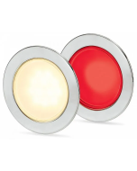 Hella 2JA958340121 EuroLED 95 Gen 2 Round Down Light Dual Colour Recess Mount w/ Spring Clip - Warm White/Red