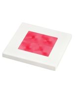 Hella 2XT980587251 Red LED Square Courtesy Lamp (12V DC, White Plastic Rim)