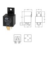 Hella 3085 High Capacity Normally Open Relay 4 Pin 24V DC