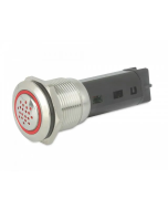 Hella 958.456-001 Warning Buzzer 12V 80db W/ LED Ring and Red Illumination