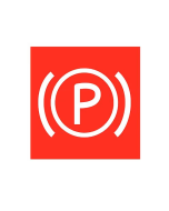 Hella 9XT714300011 Symbol Card - Red with "Parking Brake" Symbol