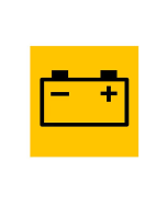Hella 9XT714300201 Symbol Card - Yellow with "Battery" Symbol