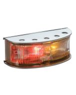 Hella HD LED Side Marker - Red / Amber Illuminated, Polished S/S Housing (2058P)