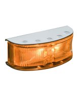 Hella HD LED Supplementary Side Direction Indicator or Cab Marker - Amber Illuminated, Polished S/S Housing (2027P)
