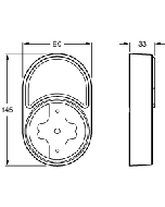 Hella Retro Reflector Housing - Vertical Mount (2934-V)