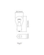 Ionnic 7511/10 Globe Halogen 24V 21W BA15s