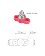 Ionnic JB3816-3-8M Single Stud Junction Block Red 200A
