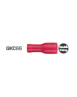Quikcrimp QKC66 Red Female Vinyl 4.8mm Blade Terminals - Full Insulated