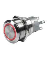 Hella Stainless Steel LED Switches (24V, Red - Latching)