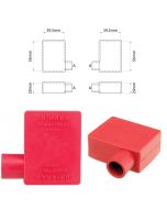 Ionnic SY2910-RED 12.5mm Cable, Left Hand Battery Terminal Insulator - Red (Pack QTY 1)