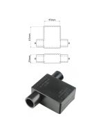 Ionnic SY2915B/100 17.5mm Cable, Double Cable Entry - Black Battery Terminal Insulator (Pack QTY 100)