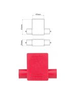 Ionnic SY2915-RED 17.5mm Cable, Double Cable Entry - Red Battery Terminal Insulator (Pack QTY 1)